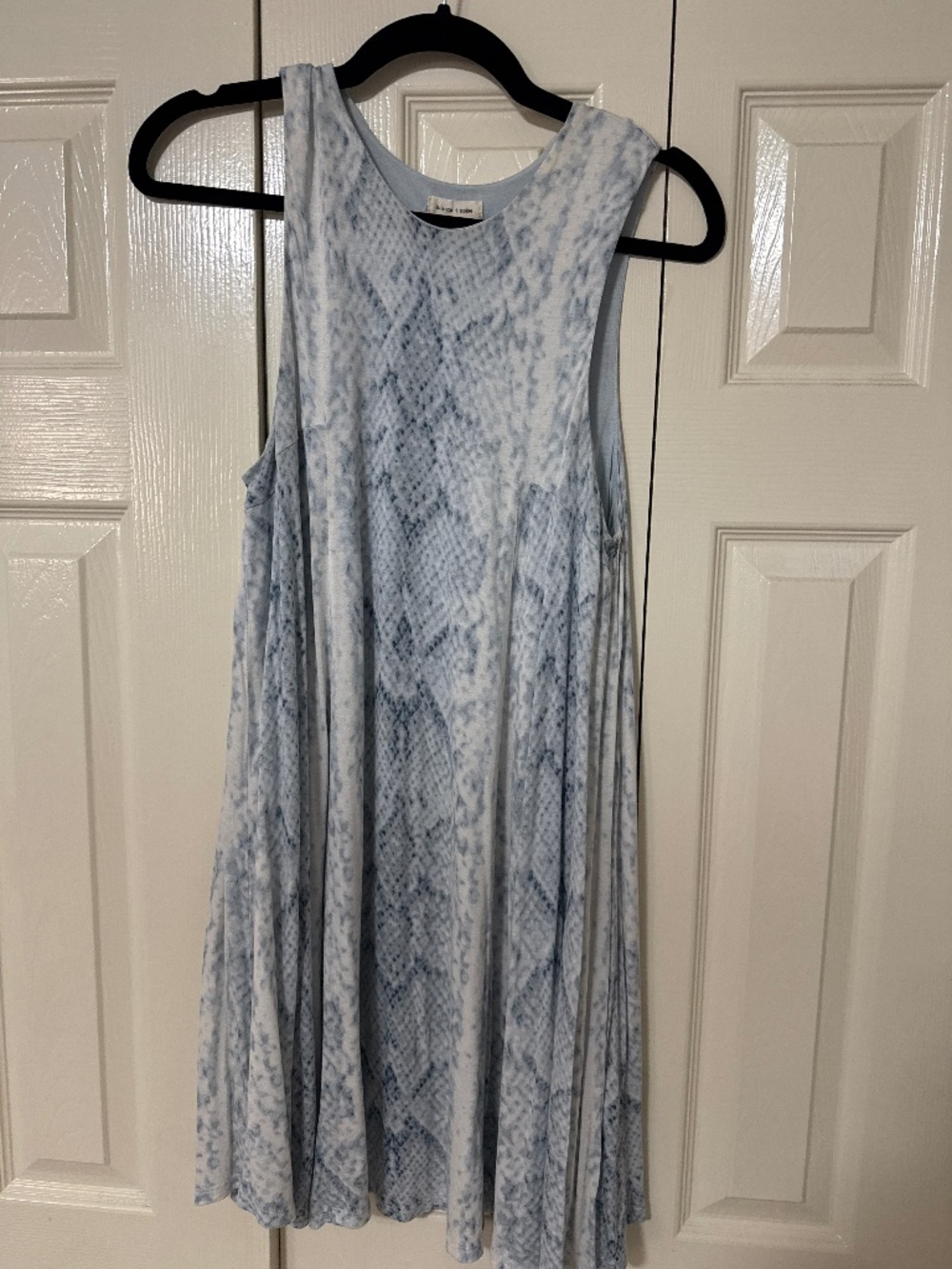 Blue Snake Print Dress